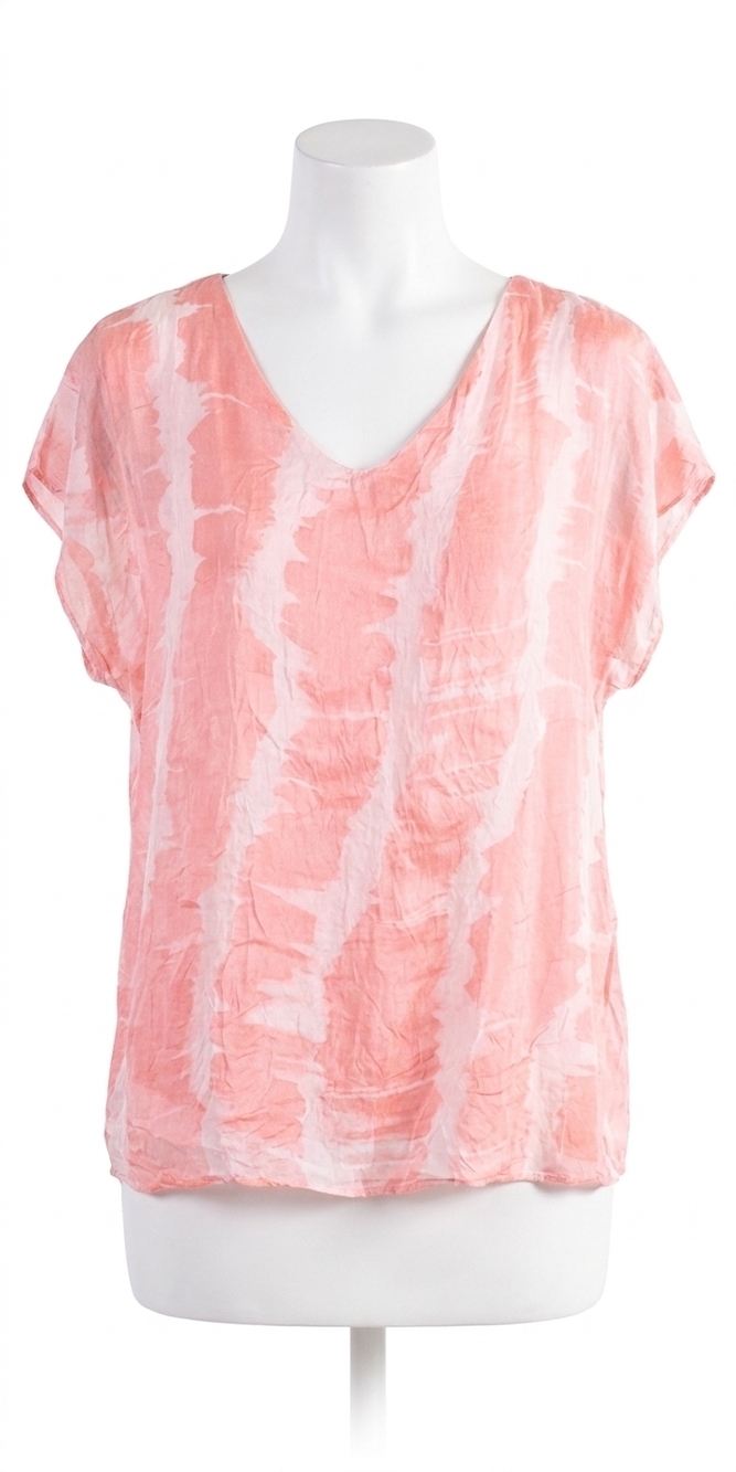 NEW GIGI MODA natacha short sleeve tie dye top in coroal